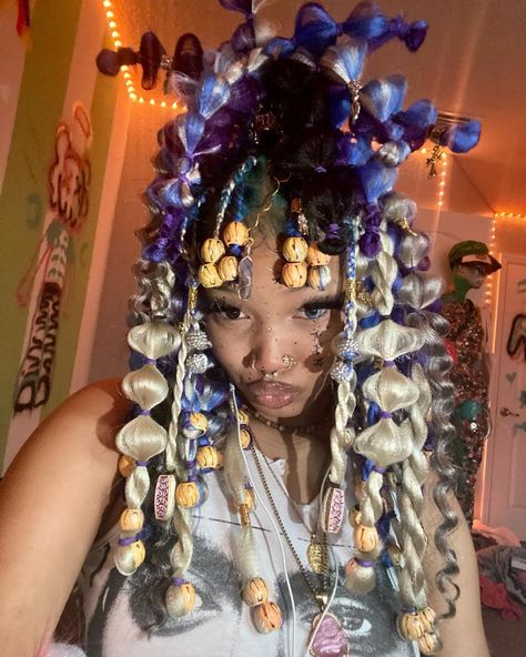 Bugged Out 111, Braided Hairstyles Heart, Jaded Braids, Jade Braids, High Fashion Hair, Cute Box Braids, Y2k Hairstyles, Cute Box Braids Hairstyles, Quick Braided Hairstyles