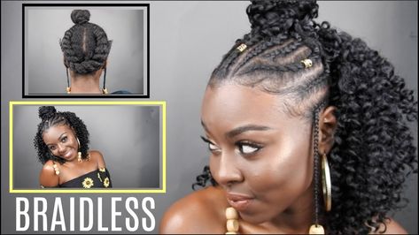 Fulani Styled BRAIDLESS Crochet [Video] - https://blackhairinformation.com/video-gallery/fulani-styled-braidless-crochet-video/ Braidless Crochet, Crochet Styles, Mermaid Braid, Braid Inspiration, Pull Through Braid, Crochet Youtube, Short Hair Tutorial, Cool Braids, Playing With Hair