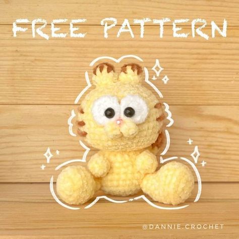 Free Crochet Patterns & Amigurumi | Free Garfield pattern🥰 | Facebook Garfield Gift Ideas, Crochet Garfield Amigurumi, Yellow Yarn Crochet Ideas, Amigurumi Free Pattern Plush, Crochet Garfield Pattern Free, Candy Crochet Pattern Free, Garfield Crochet Pattern Free, Garfield Crochet Pattern, Kawaii Crochet Ideas