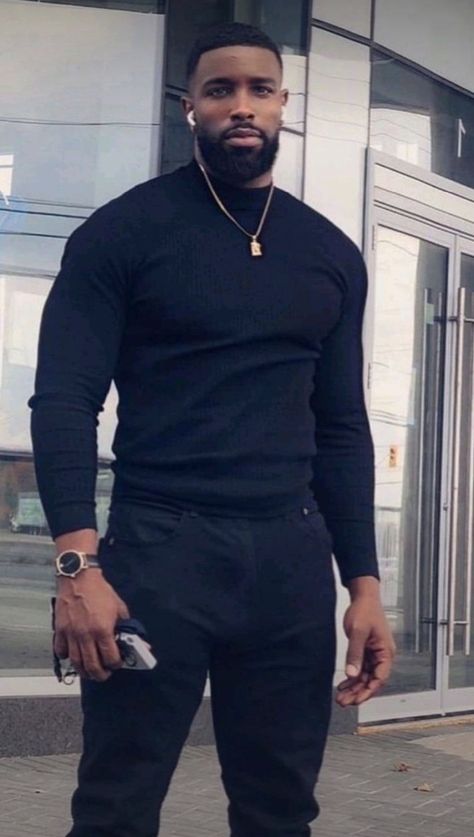 Black Man Outfits Men's Fashion, Semi Casual Men Outfits Black Man, Male Wedding Guest Outfit Black Man, Mens Fashion Going Out Outfits, Black Man Turtleneck Outfits, Black Mens Professional Fashion, Mens Outfits Dressy Classy, Husband Style Mens Fashion, Black Male Style Casual