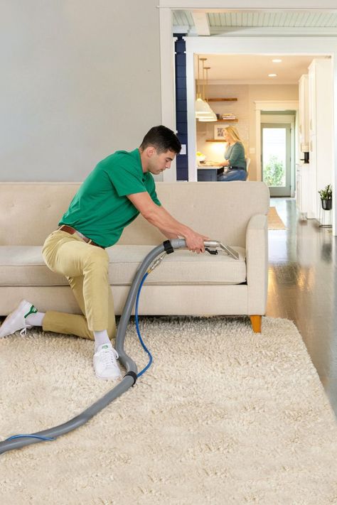 upholstery cleaner cleaning a couch in a living room Best Upholstery Cleaner, Furniture Cleaning Hacks, Cleaning Pet Urine, Cleaning Area Rugs, Carpet And Upholstery Cleaner, Carpet Cleaning Tips, How To Clean Granite, Northern Nevada, Clean Tile Grout