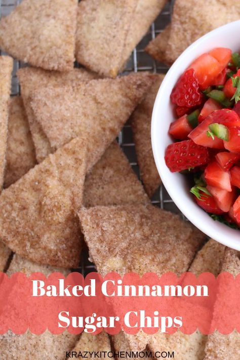 Mini Flour Tortilla Recipes, Cinnamon Sugar Tortilla Chips, Cinnamon Chip Recipes, Cinnamon Sugar Tortilla, Tortilla Dessert, Flour Tortilla Chips, Dip Party, Cinnamon Sugar Tortillas, Baked Tortilla Chips