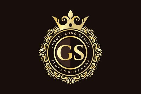 GS Initial Letter Gold calligraphic feminine floral hand drawn heraldic monogram antique vintage style luxury logo design Premium Vector Antique Logo Design, Antique Logo, Ss Logo, Camera Logos Design, Dragon Icon, Zebra Crossing, Initials Logo Design, S Logo Design, Wrist Tattoos For Guys