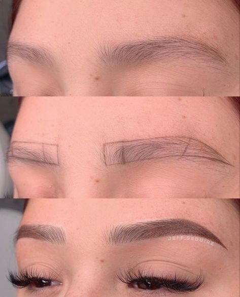 Mircoblading Eyebrows, Eyebrows Goals, Ombre Eyebrows, Beauty Recipes Hair, Bentuk Alis, Soft Eye Makeup, Eyebrows Makeup, Powder Brows, Eyebrow Design