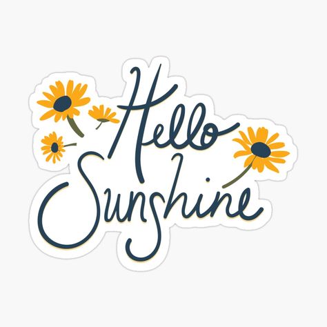 Get my art printed on awesome products. Support me at Redbubble #RBandME: https://www.redbubble.com/i/sticker/Hello-Sunshine-Stem-Daisy-by-StudioPosies/48441660.EJUG5?asc=u Daisy Sticker, Homemade Stickers, Tumblr Stickers, Inspirational Stickers, Scrapbook Stickers Printable, Floral Stickers, Daisy Flowers, Hello Sunshine, Love Stickers