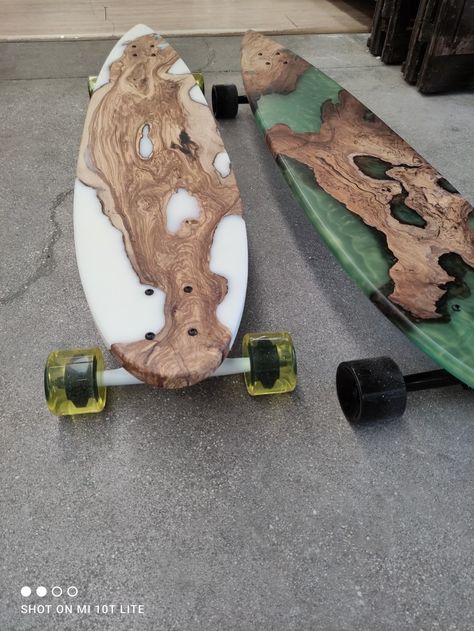 Longboard Cruiser, Skateboard Decor, Resin And Wood Diy, Longboard Design, Diy Cnc Router, Skateboard Deck Art, Wooden Surfboard, Surfboard Shapes, Surfboard Art