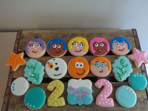 Cut Cookies, Kids Cookies, Everyday Photography, Bubble Guppies Party, Decorative Cookies, Cookie Cakes, Themed Cookies, Bubble Guppies, Cookies For Kids