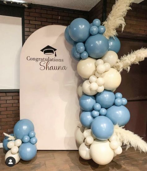 Md Graduation Party, College Grad Party Decor, Graduation Backdrops, Nurse Grad Parties, Blue Graduation Party, Grad 2023, College Grad Party, Interior Makeover, Graduation Party Backdrops