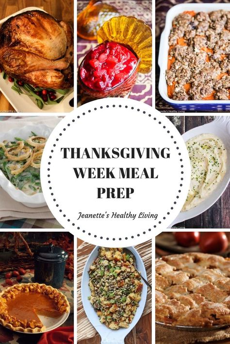 Thanksgiving Week Meal Prep - sample meal prep plan for Thanksgiving week and Thanksgiving Day to decrease stress on the big day via @jeanetteshealth Thanksgiving Meal Prep, Week Meal Prep, Meal Prep Plan, Thanksgiving Vegetables, Holiday Meal Planning, Healthy Thanksgiving Recipes, Thanksgiving Prep, Thanksgiving Week, Vegetable Prep