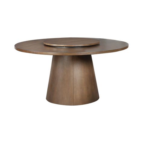 Beverly Drum Base Round Dining Table Dark Cocoa - Coaster Fine Furniture Contemporary Round Dining Table, Dining Table Height, Plywood Table, Mid Century Dining Table, Midcentury Modern Dining Table, Solid Oak Dining Table, Round Dining Set, Coaster Furniture, Pedestal Dining Table