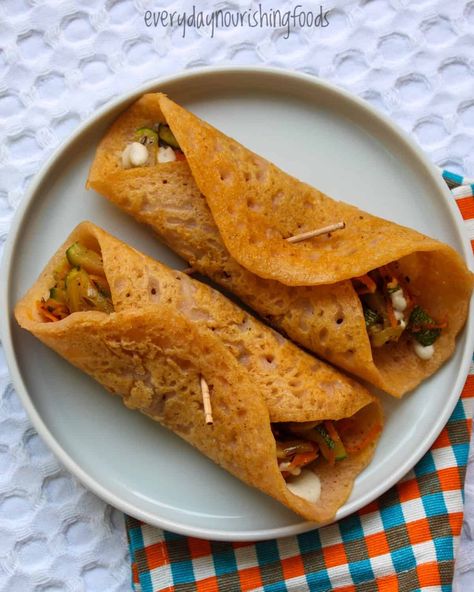 lentil wraps in a plate