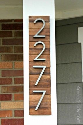 Vertical Address Plaques For House - Foter Film Decor, Beadboard Wallpaper, Paint Stirrers, House Numbers Diy, Diy Home Decor For Apartments, Diy Home Improvements On A Budget, Desk Diy, Revere Pewter, Home Budget