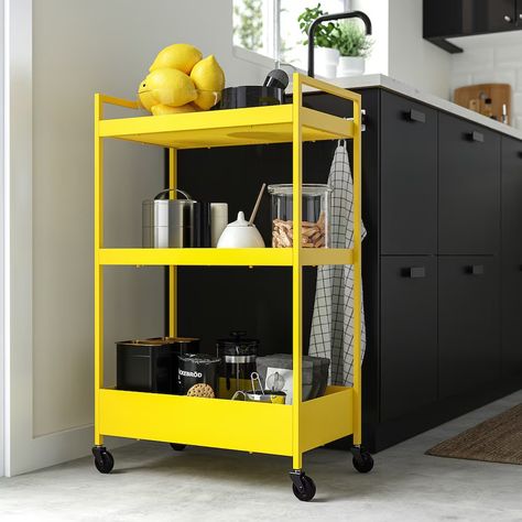 NISSAFORS utility cart, yellow, 197/8x113/4x325/8" - IKEA Ikea Food, Outdoor Kitchen Appliances, Kitchen Magic, Kids Flooring, Outdoor Bedroom, Outdoor Beds, Organization Furniture, Utility Cart, Ikea Family