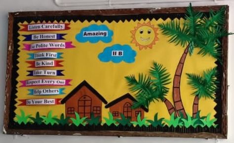 Soft Board Decoration, Display Boards For School, Classroom Tree, 2023 Board, Diy Crafts For School, Soft Board, Basant Panchami, School Decoration, School Board Decoration