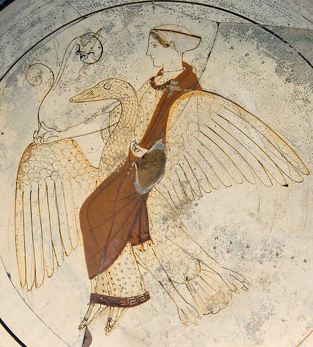 Aphrodite flying on her swan or goose | por petrus.agricola Ancient Greek Pottery, Ancient Greek Art, Greek Pottery, Greek Vases, Greek And Roman Mythology, Roman Art, Goddess Of Love, Greek Art, Art Antique