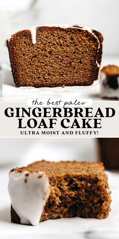 Date Sweetened Gluten Free Desserts, Date Cake Gluten Free, Vegan Gluten Free Holiday Recipes, Oat Flour Gingerbread, Vegan Gingerbread Loaf, Gingerbread Loaf Cake, Glazed Gingerbread, Paleo Gingerbread, Gingerbread Donuts