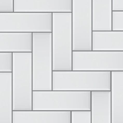 Merola Tile Santorini Loft 4" x 12" Beveled Ceramic Subway Tile & Reviews | Wayfair Brick Herringbone Floor, Subway Backsplash, Style Tiles, Subway Style, Subway Tile Kitchen, Ceramic Subway Tile, Contemporary Floor, Merola Tile, White Subway Tile