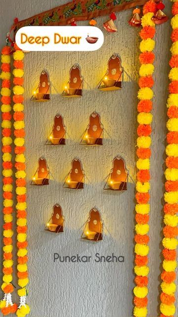 Deep Puja Decoration, Puja Ghar Decoration Ideas, Diwali Special Decoration Ideas, Diwali Special Craft Ideas, Pooja Ghar Decoration Ideas, Diy Festive Decor Indian, Diwali Theme Decoration, Pooja Background Decoration, Haldi Kunku