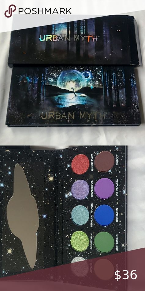 New "Urban Myth" Eyeshadow Palette, Blackmoon Cosmetics Blackmoon Cosmetics, Sirens Makeup, Moon Cosmetics, Black Moon Cosmetics, Urban Myth, Black Moon, Bath Products, Sirens, Makeup Products