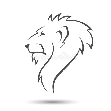 Lion head. On white background in vector Lion Head Drawing, Simple Lion Tattoo, Silhouette Chat, Lion Sketch, Lion Head Tattoos, Lion Drawing, Leo Tattoos, Lion Tattoo Design, Lion Logo