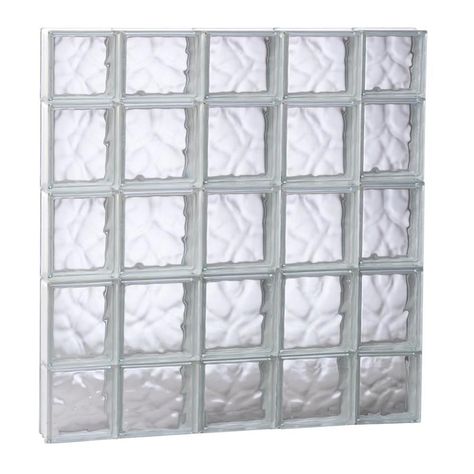 REDI2SET Wavy Glass Pattern Frameless Replacement Glass Clear Block Window (Rough Opening: 35.25-in x 35.25-in; Actual: 34.75-in x 34.75-in) Door Sidelights, Brighten Room, Glass Block Windows, Traditional Windows, Basement Windows, Dryer Vent, Window Types, Privacy Glass, Window Sizes