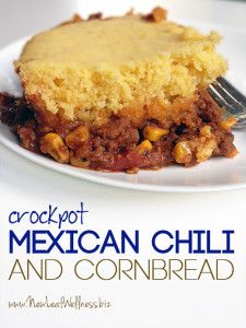 Chili With Cornbread Topping, Chili With Cornbread, Cornbread Topping, Mexican Slow Cooker, The Family Freezer, Crockpot Mexican, Family Freezer, Mexican Chili, With Cornbread