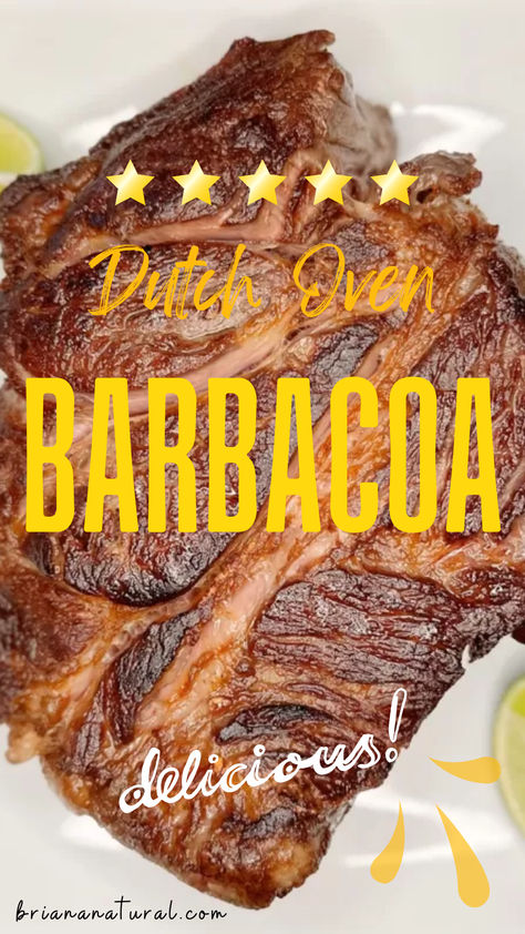 Barbacoa Dutch Oven Recipe, Barbacoa Recipe Stove Top, Mexican Dutch Oven Recipes, Barbacoa Dutch Oven, Beef Barbacoa Dutch Oven, Dutch Oven Barbacoa Beef, Chuck Roast Tacos Dutch Oven, Barbacoa Oven Recipe, Authentic Mexican Barbacoa Recipe