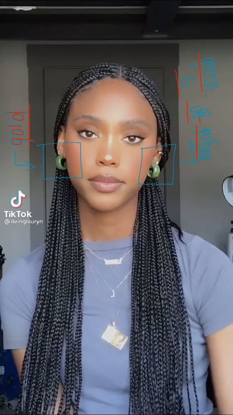 Box Braids Hairstyles With Side Part, Salem Mitchell Braids, Joy Bryant Braids, Mid Size Box Braids, Small Knotless Box Braids Mid Back, Styling Short Box Braids, Box Braids Straight Ends, Straight Braids For Black Women, Straight Knotless Braids