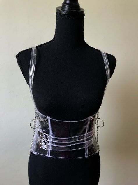 Plastic vinil corset by Lizzangelss Plastic Corset, Transparent Corset