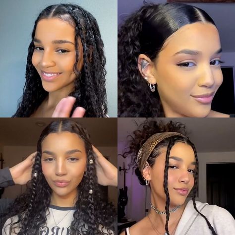 Hairstyle ideas for curly girls ✨ | hairstyle | Hairstyle ideas for curly girls ✨ | By MetDaan Hairstyles | Facebook | It's time to take your hairstyle game to the next level with this compilation of ideas. And we're definitely starting off strong with this first idea too. All you need to perfect this one is incorporate your usual braids. This next one is going to be equally so. It's truly amazing the difference little details like braids can make to your look. Sometimes all you need is to be re Front Pieces, Hairstyle Hairstyle, Small Braids, Curly Girl Hairstyles, Your Hairstyle, Hair Game, Curly Girl, Of Ideas, Hairstyle Ideas