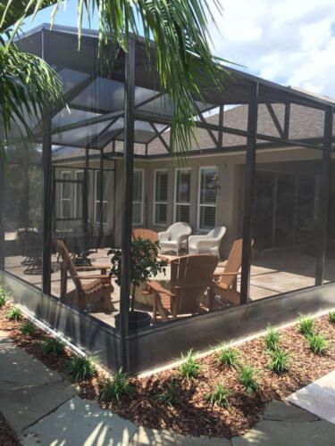 Central Florida Backyard Rooms - The Landscape Renovator Florida Lanai Ideas Screened Porches, Florida Patio Ideas Screened Porches, Lanai Decorating, Backyard Room, Florida Lanai, Lanai Ideas, Florida Backyard, Screened Patio, Porch Enclosures