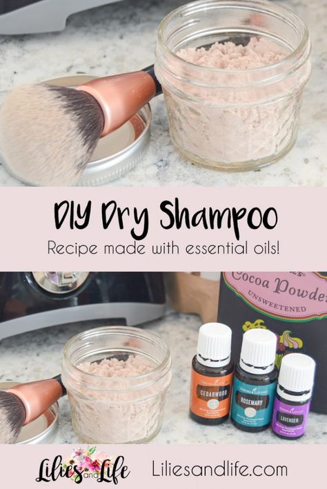 DIY Dry Shampoo Recipe | Lilies and Life - Interior Decorating | Blog | Home Decor | DIY Dry Shampoo Recipe, Arrow Root, Shampoo Diy, Essential Oil Beauty, Diy Dry Shampoo, Shampoo Recipe, Young Living Essential Oils Recipes, Diy Shampoo, Diy Essentials