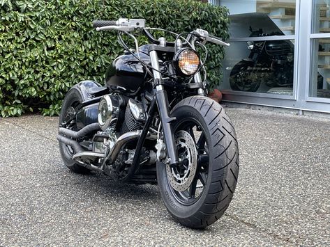 Yamaha V Star 650 Bobber, V Star 650 Bobber, Vstar 1100, Yamaha Bobber, Motorcycle Build, Motorcycle Ideas, Custom Motorcycles Bobber, Yamaha V Star, Drag Star