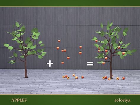 Apple Plant, Coffee Tree, Peach Tree, Peach Trees, Apple Picking, Easy Garden, Apple Tree, The Sims4, Sims Resource