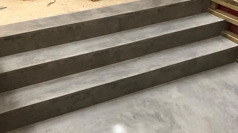 Microcement floors & stairs East Sussex by Polished Concrete Specialists Microcement Stairs, Concrete Polishing, Ideas For Interior Design, Spanish Garden, Tree Day, Building Entrance, Concrete Flooring, Build House, Road House