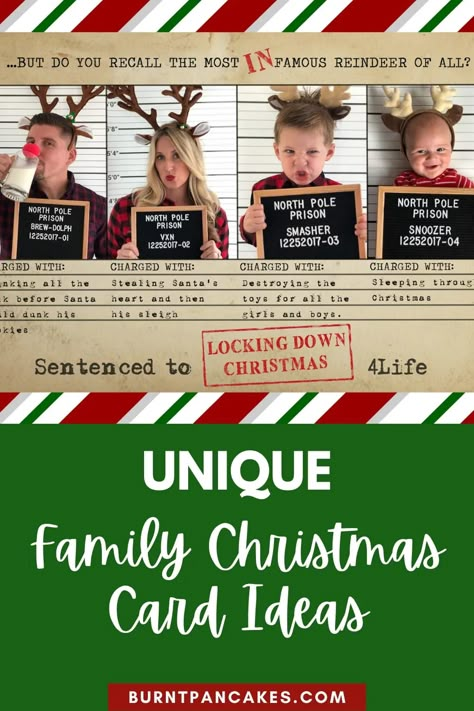 Christmas Card Ideas For Families, Unique Family Christmas Cards, Unique Christmas Card Ideas, Family Christmas Card Ideas, Fun Family Christmas Photos, Funny Christmas Card Ideas, Funny Christmas Photo Cards, Funny Family Christmas Cards, Funny Christmas Photos