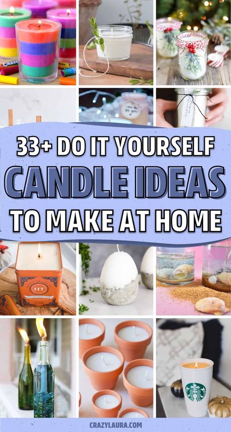 How To Make Scented Candles At Home Diy, Creative Candles Diy, Fancy Candle Making Ideas, Selling Candles Ideas, How To Make Homemade Candles Diy, Diy Candle Design Ideas, Candle Making Containers Ideas, Candle Add Ins, Beer Can Candles Diy