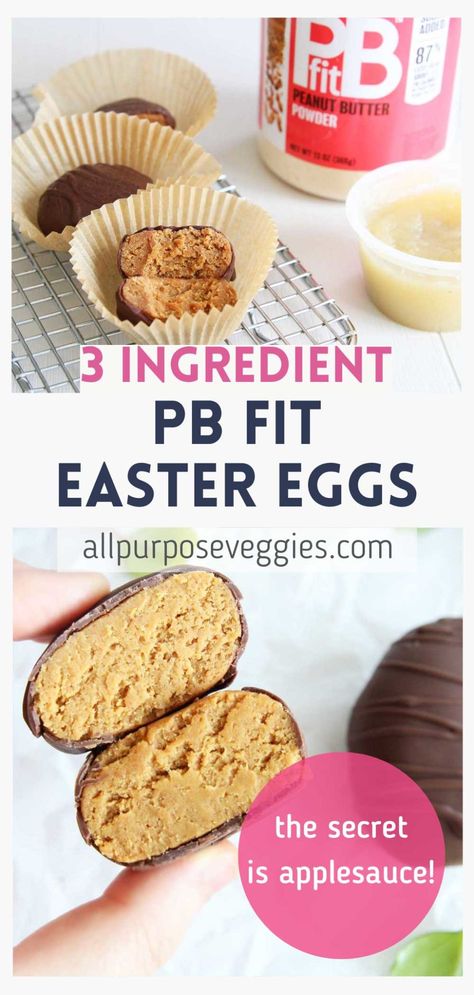 Low Calorie Pb2 Desserts, Deserts With Pb2, Pb2 Recipes Low Calorie, Peanut Butter Eggs Recipe 3 Ingredients, Pb2 Baking Recipes, Dessert Protein Recipes, Fit Pb Recipes, Healthy Peanut Butter Easter Eggs, Healthy Peanut Butter Eggs Recipe