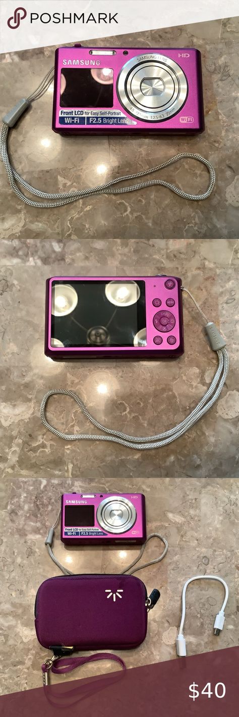 Samsung DV150F Camera, HD, WiFi, Front LCD for easy selfie, purple Samsung Dv150f Camera, Samsung Dv150f, Easy Self Portrait, Tropical 2000s, Samsung Digital Camera, New 3ds Xl, Altered Book Journal, Mirror Camera, Samsung Camera