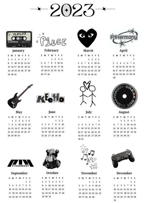 Skz Calendar 2023, Calender Print, Txt Poster, Book Cover Art Diy, Cherry Girl, 달력 디자인, Graphic Shapes Design, Growing Peonies, Cute Calendar