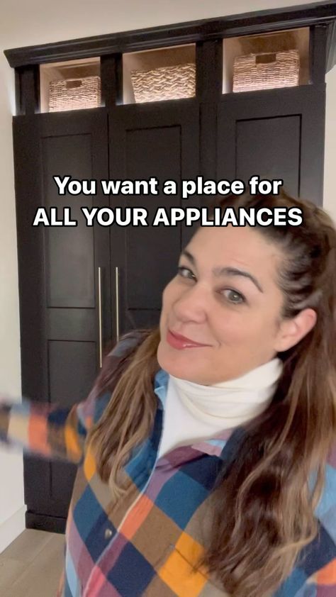 I recently shared how I have an appliance cabinet in my living room �🤣 that I designed and built. I made this reel to show a little bit… | Instagram Small Appliance Storage, Appliance Storage, Small Kitchen Appliance Storage, Kitchen Appliance Storage, Appliance Cabinet, Winter Bedroom, Small Appliance, Appliances Storage, Home Decor Quotes