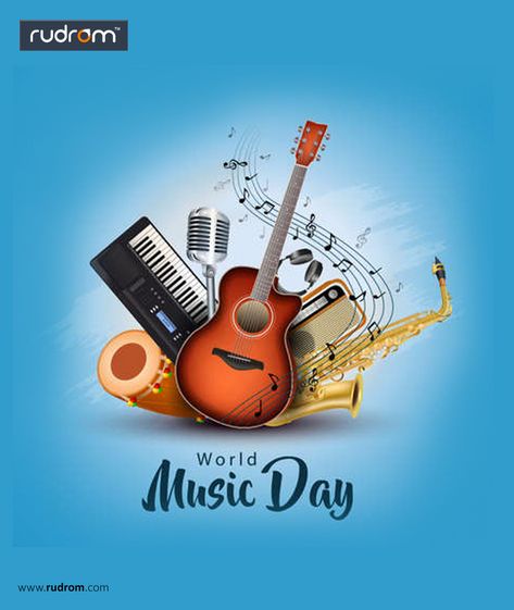 Wishing you a peace, happiness and goodness on the occasion of World Music Day! #WorldMusicDay #MusicDay2023 #Music #Rudrom #RudromGroup #RudromProductions World Music Day Creative Ads, World Music Day Poster, World Music Day Poster Design, Happy World Music Day, International Music Day, World Music Day, Music Day, Peace Happiness, Trophy Design