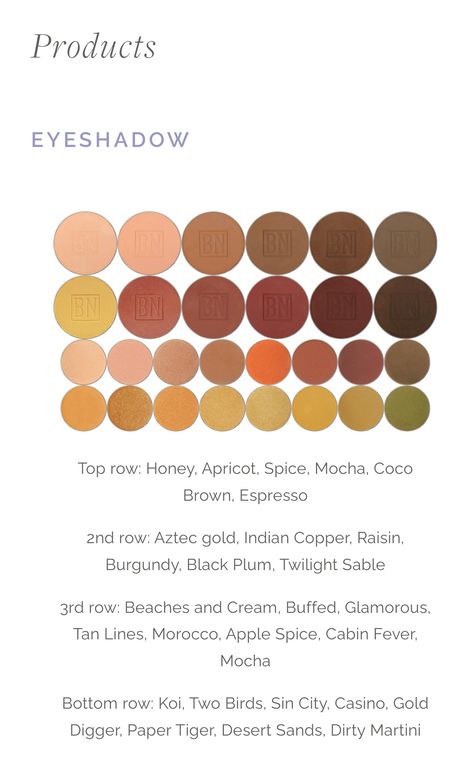 Autumn Eyeshadow Palette, Autumn Eyeshadow, True Autumn, Aztec Gold, Black Plum, Dirty Martini, Fall Color Palette, Color Palate, Spiced Apples