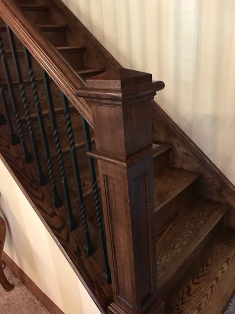 Wood Stair Railing, Wood Railings For Stairs, House Staircase, Staircase Ideas, Curved Staircase, Wood Stairs, Reno Ideas, Stair Railing, Staircase Design