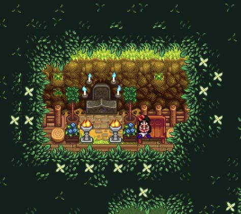 stardew valley forest farm grandpa’s shrine design Stardew Valley Forest Farm Aesthetic, Sdv Grandpa Shrine, Stardew Valley Grandpa Shrine Ideas, Sdv Forest Farm Ideas, Grandpa Shrine Stardew, Stardew Farm Layout Forest, Stardew Grandpa Shrine, Stardew Forest Farm Layout, Stardew Valley Grandpa Shrine