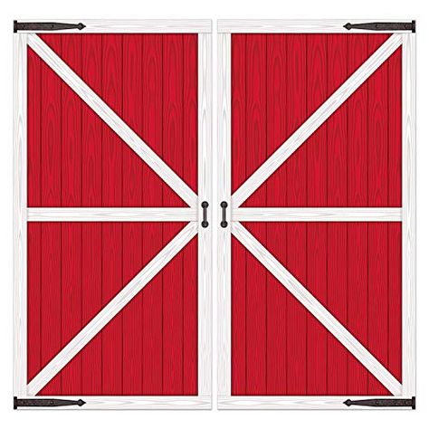 Barn Door Props Party Accessory (1 count) (2/Pkg) Beistle Red Barn Door, White Barn Door, Farm Themed Birthday Party, Door Prop, Building A Fence, Farm Birthday Party, Farm Party, Farm Barn, Farm Birthday