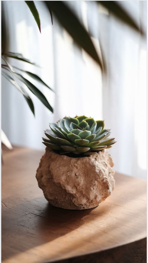 Discover creative and practical ideas for potting your succulents indoors. From choosing the best pots to arranging them beautifully, find inspiration for your next DIY project. Learn how to pot succulents without drainage holes or try a hanging display for a unique touch. Explore ways to upcycle broken clay pots or use small containers for a charming look. Let your creativity bloom with these innovative potting solutions that will showcase your lovely succulent collection in style! Potting Succulents, Succulents Ideas, Tall Succulents, Succulent Collection, Hanging Display, Macrame Hanger, Porous Materials, Root Growth, Decorative Pots