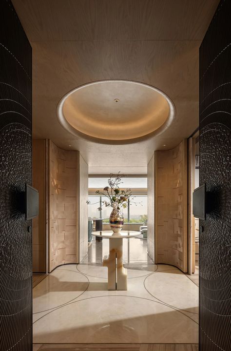 Entrance Lobby Design, Home Lobby, Lift Lobby, Kempinski Hotel, Hotel Corridor, Elevator Lobby, Corridor Design, Hotel Room Design, Entrance Foyer