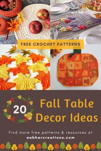 Fall Table Runners Patterns Free Crochet, Crochet Fall Placemats Free Pattern, Crochet Fall Placemats, Fall Crochet Placemats, Crochet Fall Table Runner Free Pattern, Crochet Fall Decorations Free Pattern, Crochet Fall Table Runner, Crochet Fall Decor, Christmas Table Runner Pattern