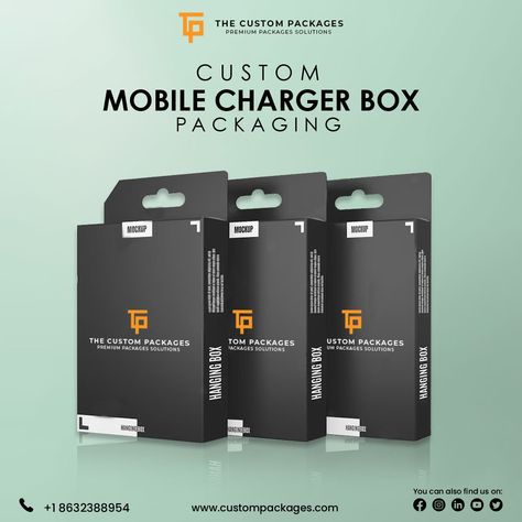 At The Customize Boxes, we create Custom Printed Mobile Charger Boxes of all shapes and sizes. You can get these boxes for your mobile chargers. Wholesale custom Mobile Charger Packaging Boxes available in all styles, sizes and colors with free shipping and design support. Mobile Charger Packaging Boxes has feature to easily folded into flat shape. It secures product inside it and grab attention with its fabulous look. Logo Packaging Design, Mobile Charger, Packaging Designs, Flat Shapes, Premium Packaging, Packaging Boxes, All Shapes, Packaging Mockup, Custom Packaging